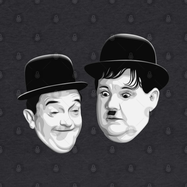 Laurel & Hardy (Floating Heads) by PlaidDesign